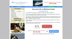 Desktop Screenshot of montrealcruises.com